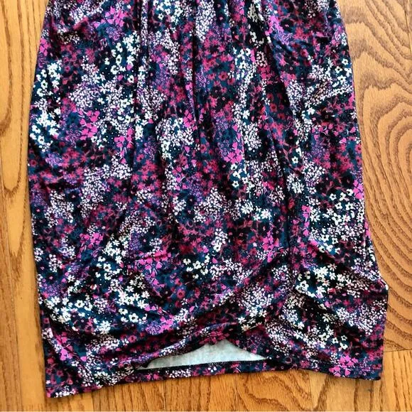 Ted Baker Jersey Faux Wrap Purple Blue Dress Women’s Size 3 (USA 8)