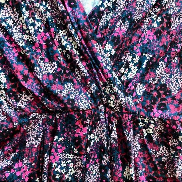 Ted Baker Jersey Faux Wrap Purple Blue Dress Women’s Size 3 (USA 8)
