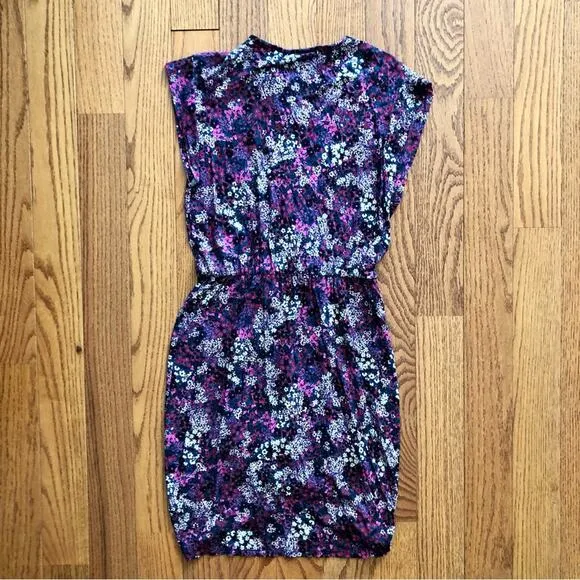 Ted Baker Jersey Faux Wrap Purple Blue Dress Women’s Size 3 (USA 8)