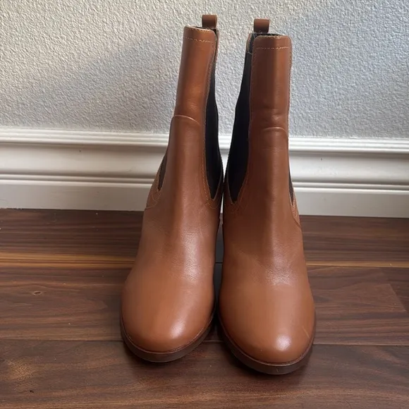 TED BAKER London Daphina Women's Boots Tan Leather Heeled Ankle Chelsea Size 8