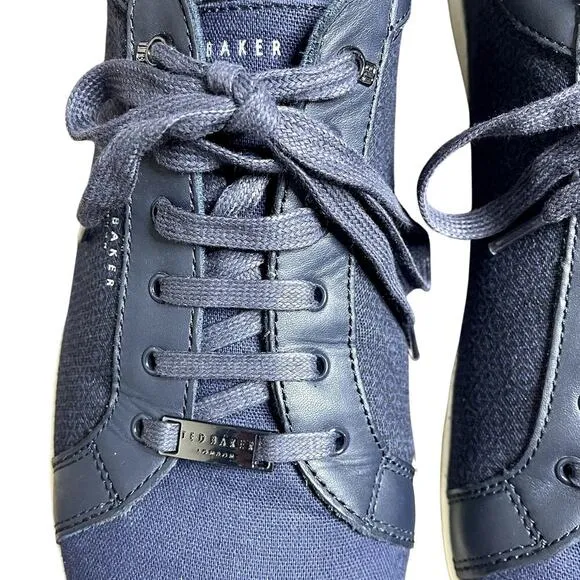 TED BAKER LONDON TERNUR NAVY BLUE MEN'S SNEAKERS SIZE 12