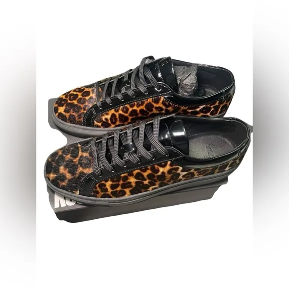 The Kooples New NIB Leopard Print Low Top Sneakers Size 40 FR 9 US