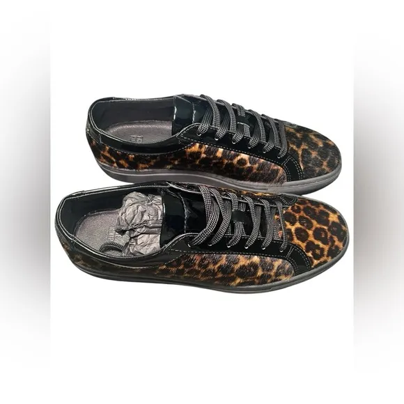 The Kooples New NIB Leopard Print Low Top Sneakers Size 40 FR 9 US