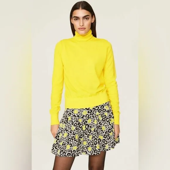 The Kooples YELLOW MERINO WOOL SWEATER. NWT. 2/Small