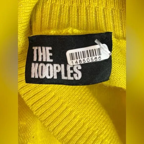 The Kooples YELLOW MERINO WOOL SWEATER. NWT. 2/Small