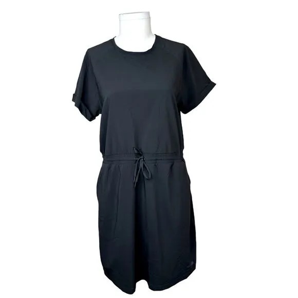 THE NORTH FACE Never Stop Wearing Drawstring Short Sleeve  Black Dress Sz XL