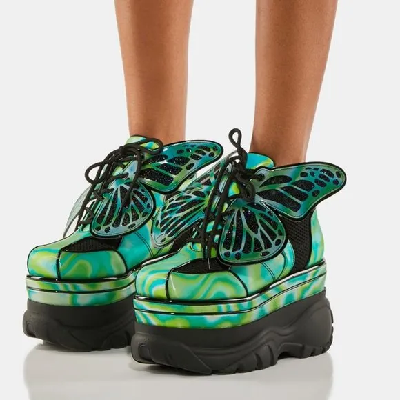 THE TRANFORMED RADIOACTIVE  By The Beat Butterfly Sneakers ( BRAND NEW !!! )