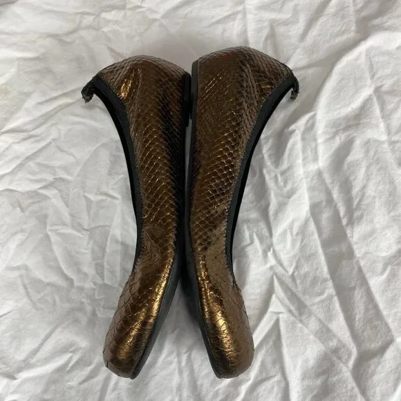 Theory Copper Snake Print Flats Women's 8.5