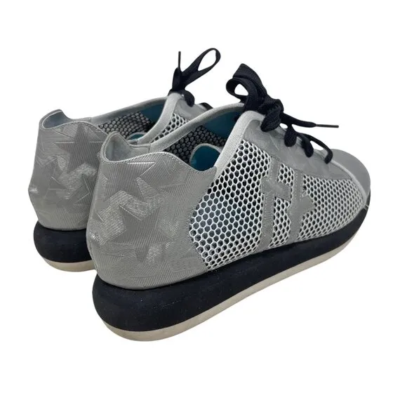 Thierry Rabotin Runner Mesh Platform Sneakers Silver Size 38