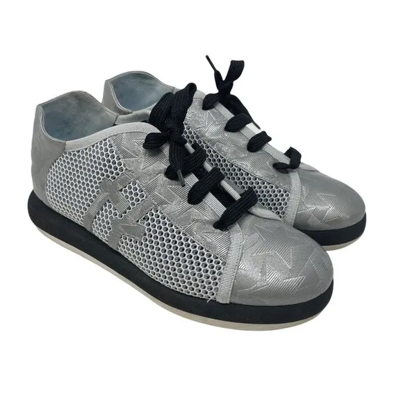 Thierry Rabotin Runner Mesh Platform Sneakers Silver Size 38