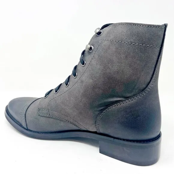 Thursday Boot Co Womens Grey Vegan Leather Captain Handcrafted Combat