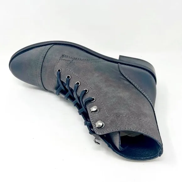 Thursday Boot Co Womens Grey Vegan Leather Captain Handcrafted Combat