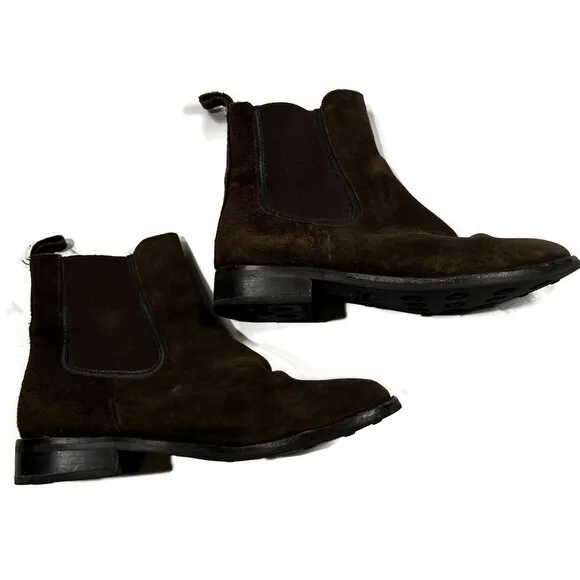 Thursday Boot Company Womens Size 9.5 Chelsea Boots Brown Suede Pull On Leather