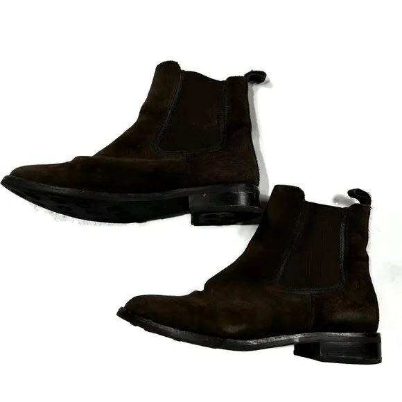 Thursday Boot Company Womens Size 9.5 Chelsea Boots Brown Suede Pull On Leather