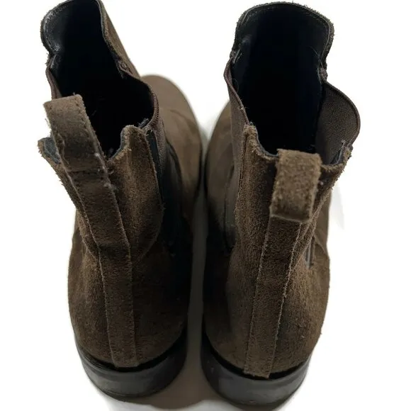 Thursday Boot Company Womens Size 9.5 Chelsea Boots Brown Suede Pull On Leather