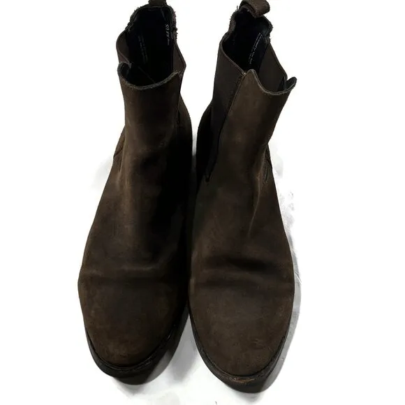 Thursday Boot Company Womens Size 9.5 Chelsea Boots Brown Suede Pull On Leather