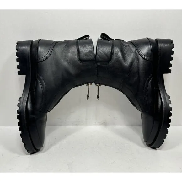Thursday Boot Ryder Legend Chelsea Black Boots Women's 10.5 Front Zip Motorcycle