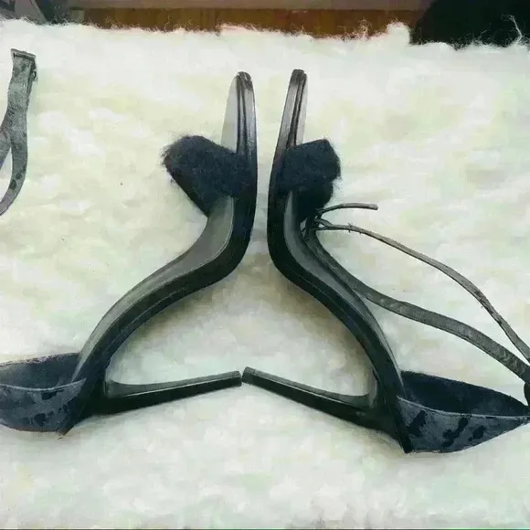 𝅺TIBI Black Wraparound Ankle Strap Sandals Eur 37