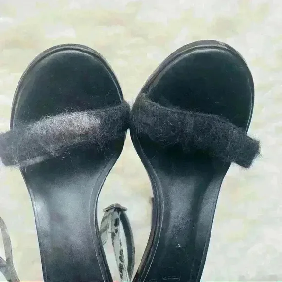 𝅺TIBI Black Wraparound Ankle Strap Sandals Eur 37