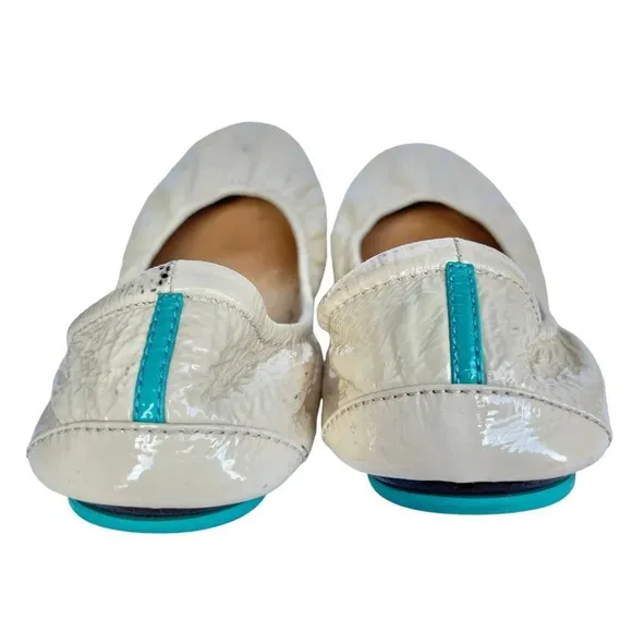 Tieks Biscotti Patent Leather Flats Women’s Size 10 Full Grain Soft “FLAWS”