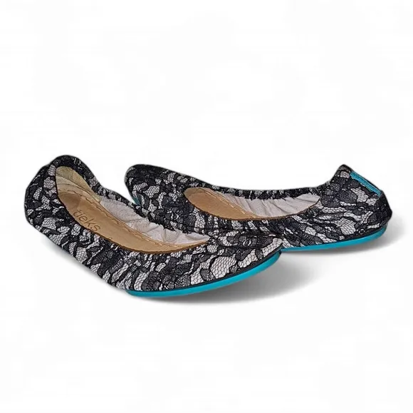 Tieks By Gavrieli Nude Lace Leather Ballet Flats