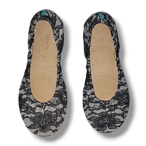 Tieks By Gavrieli Nude Lace Leather Ballet Flats
