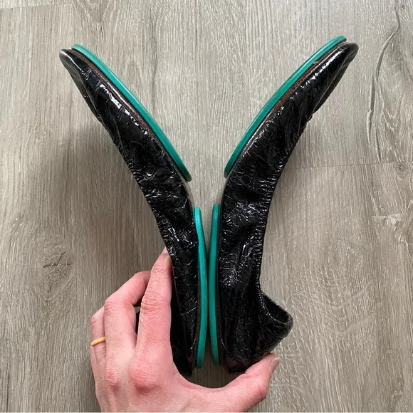 Tieks by Gavrieli Obsidian Black Ballet Flats Size 9