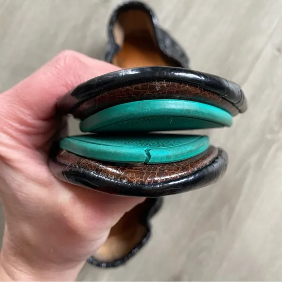 Tieks by Gavrieli Obsidian Black Ballet Flats Size 9