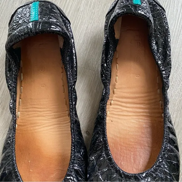 Tieks by Gavrieli Obsidian Black Ballet Flats Size 9