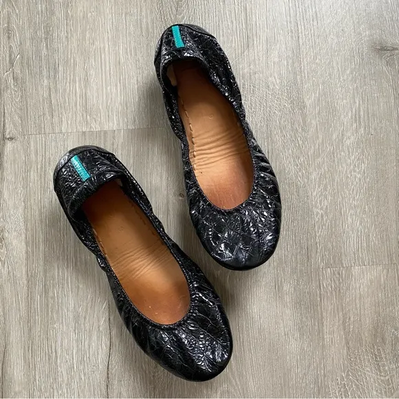 Tieks by Gavrieli Obsidian Black Ballet Flats Size 9