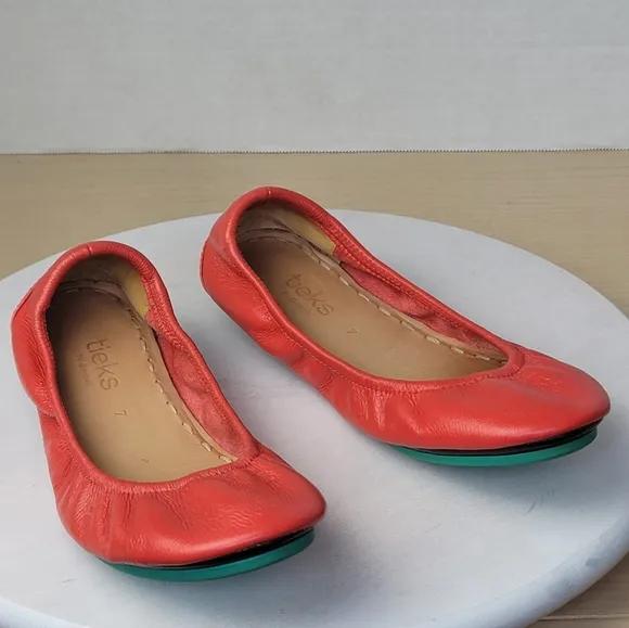 Tieks By Gavrieli Poppy Full Grain Leather Classic Ballet Flats Size 7