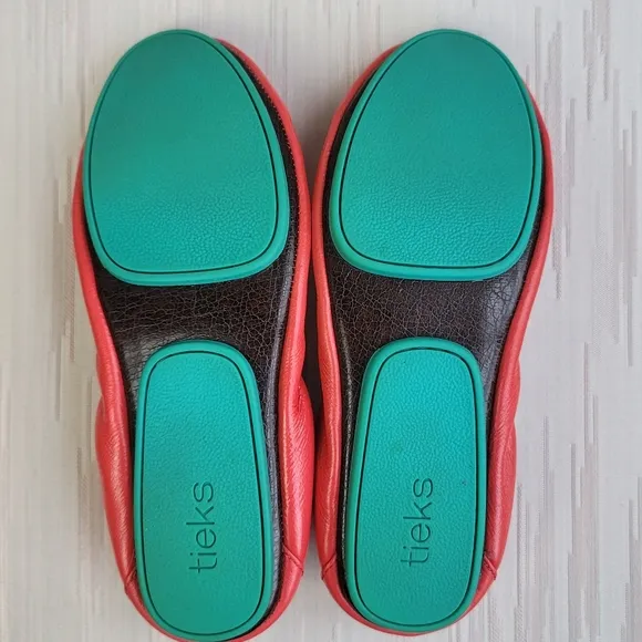 Tieks By Gavrieli Poppy Full Grain Leather Classic Ballet Flats Size 7