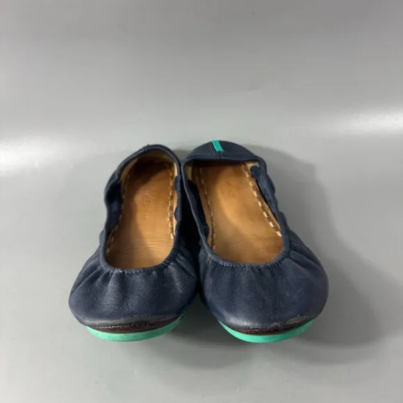 Tieks CALIFORNIA NAVY Leather Ballet Flats, Size 10