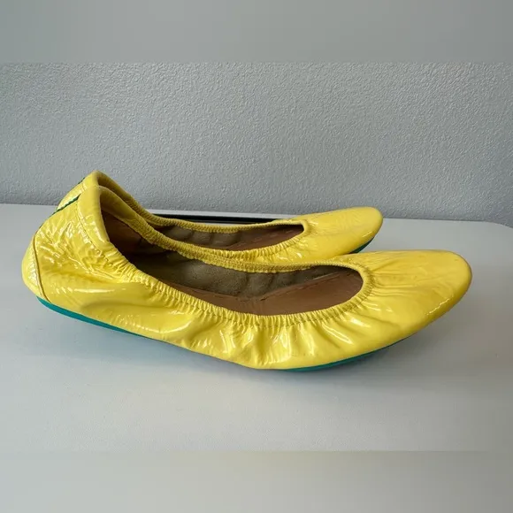 Tieks Lemon Patent Leather flex ballet Flats Women’s size 8 RARE LIMITED