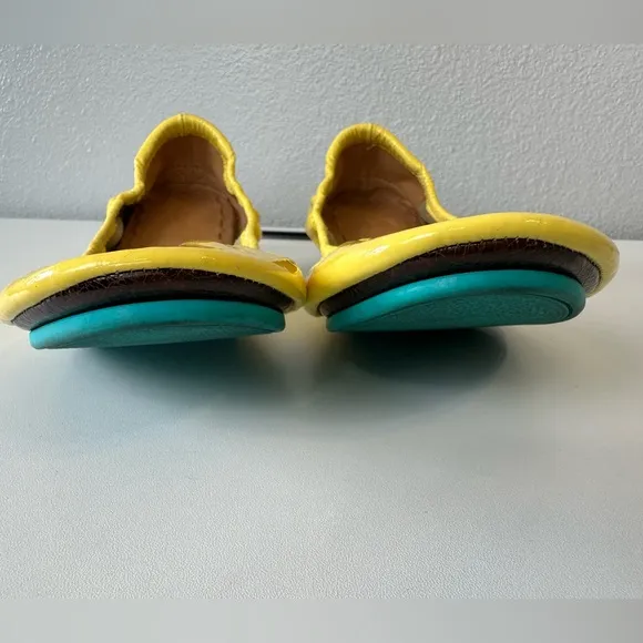 Tieks Lemon Patent Leather flex ballet Flats Women’s size 8 RARE LIMITED