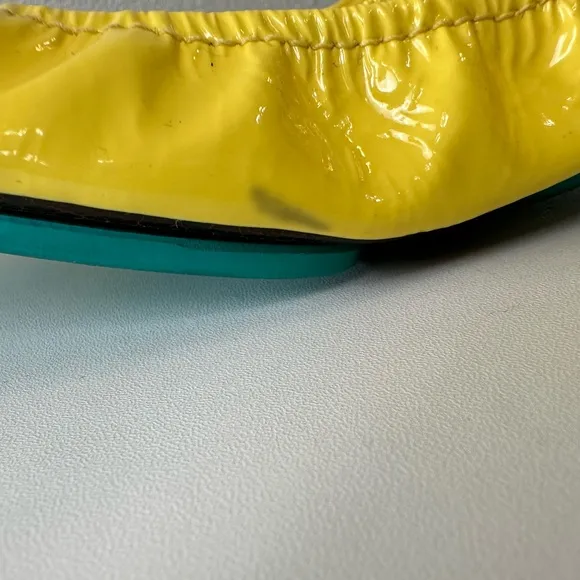 Tieks Lemon Patent Leather flex ballet Flats Women’s size 8 RARE LIMITED