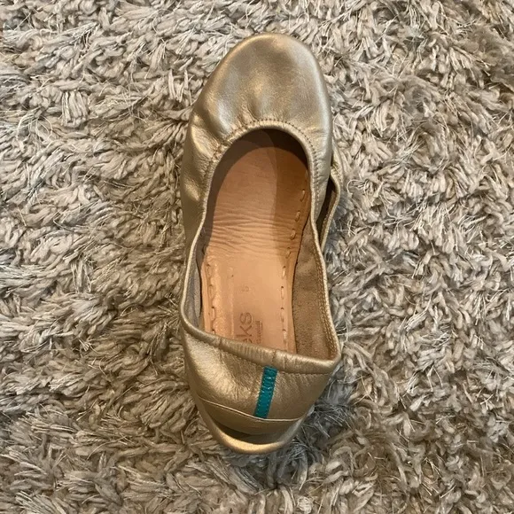 Tieks Metallic Gold Flats