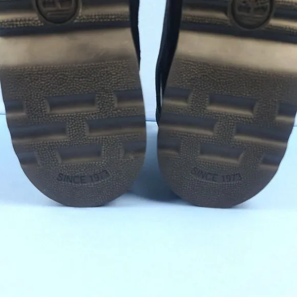 Timberland Boots 8 Inch Mens Size 13 Newmarket Trans Black Leather Canvas Combat