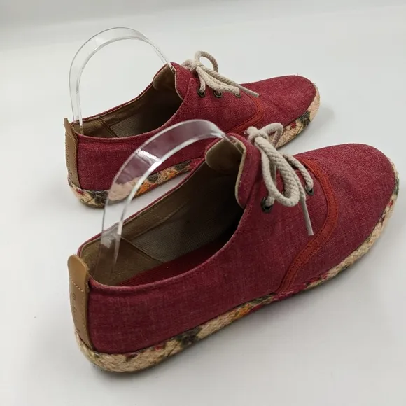 TIMBERLAND Casco Bay Red Lace Up Espadrilles RareTrainers Sz 8W