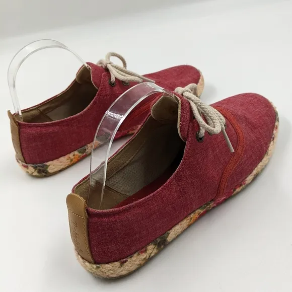 TIMBERLAND Casco Bay Red Lace Up Espadrilles RareTrainers Sz 8W