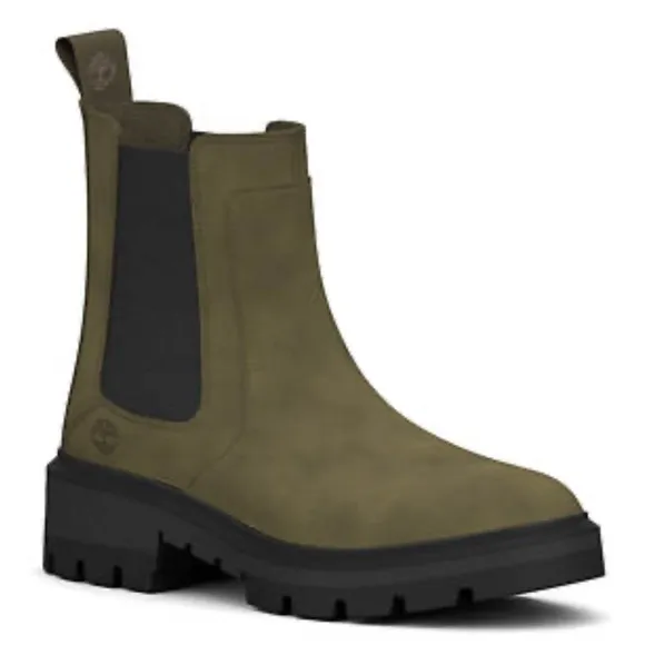 Timberland Cortina Valley Chelsea Woman’s Boots Olive Nubuck Size 10 New in Box