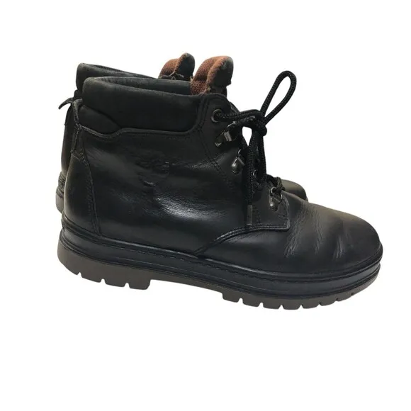 Timberland Leather Combat Boots Mens Black Size 11