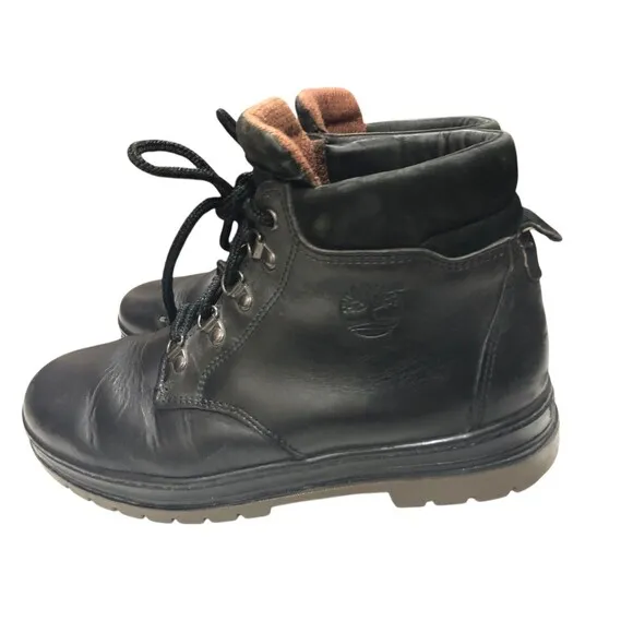 Timberland Leather Combat Boots Mens Black Size 11