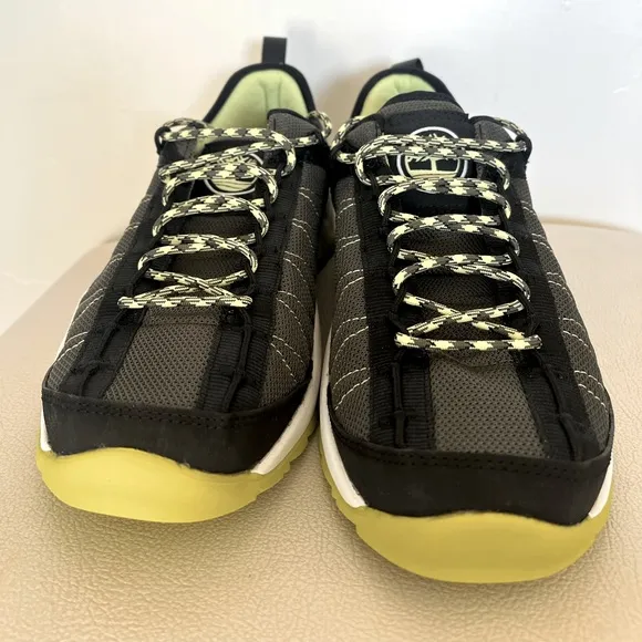 Timberland Men Low Top Hiking Sneaker Solar Wave Low Dark Green Mesh Size 8.5
