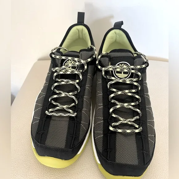 Timberland Men Low Top Hiking Sneaker Solar Wave Low Dark Green Mesh Size 8.5