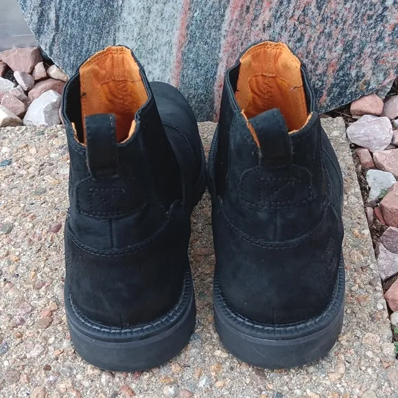 Timberland Redwood Falls black leather Chelsea ankle boots mens sz 9