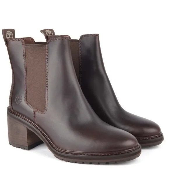 TIMBERLAND Sienna High Dark Brown Chelsea Boots