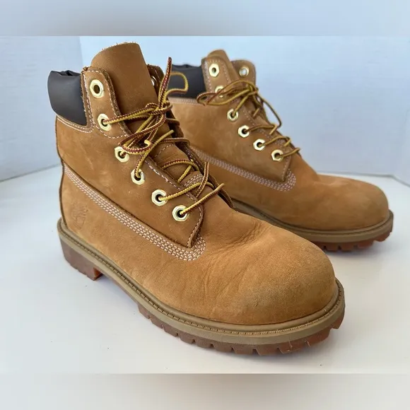 Timberland Timbs Tan Nubuck Combat Boots Size 4