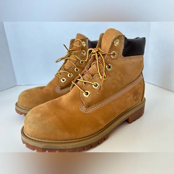 Timberland Timbs Tan Nubuck Combat Boots Size 4