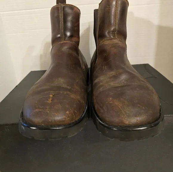TIMBERLAND TORRANCE CHELSEA BOOTS ANKLE BROWN DISTRESSED PULL ON SIZE 11.5